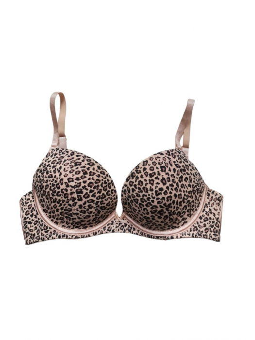 Sutien cu cupe si push-up, model animal print [2]