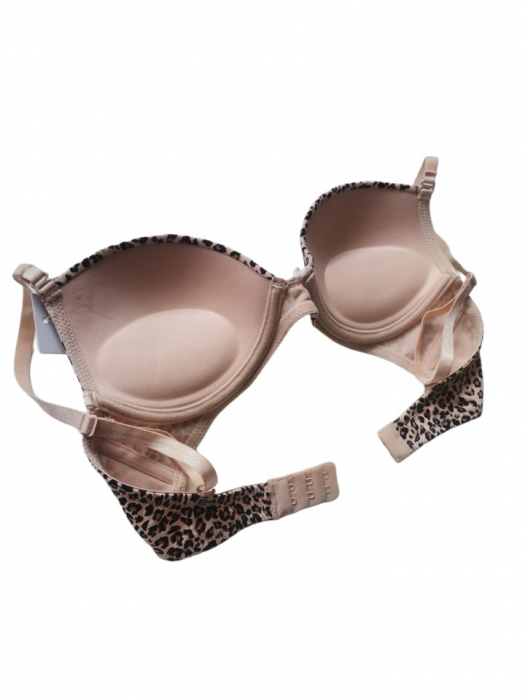 Sutien cu cupe si push-up, model animal print [4]