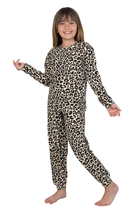 Pijamă fete bumbac 100% cu imprimeu animal print [3]