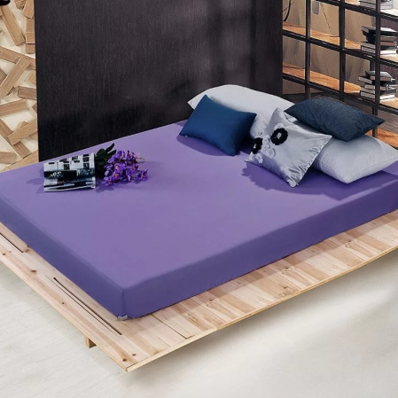 Cearceaf de pat cu elastic 100 x 200 cm, mov [0]