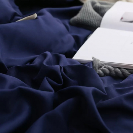 Lenjerie de pat 6 piese bleumarin, fata de perna 70×90cm, bumbac [3]