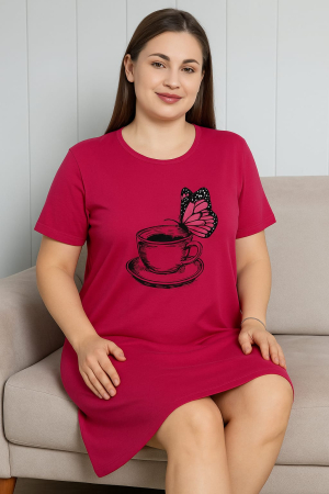 Camasi de noapte - Camasa de noapte cu maneca scurta, Roz