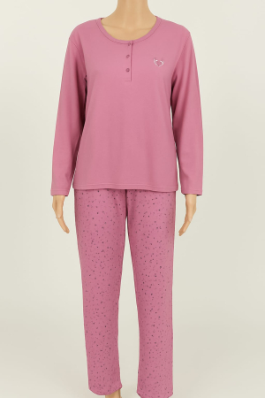 Pijama din bumbac, Batal, Mov 2XL-5XL [1]