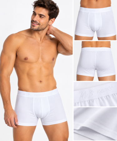 Lenjerie intima Barbati - Boxeri bărbați 100% bumbac – alb