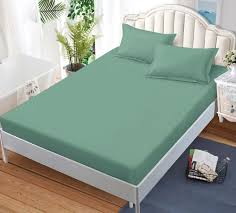 Articole de casa - Cearceaf de pat cu elastic 100×200 cm, verde