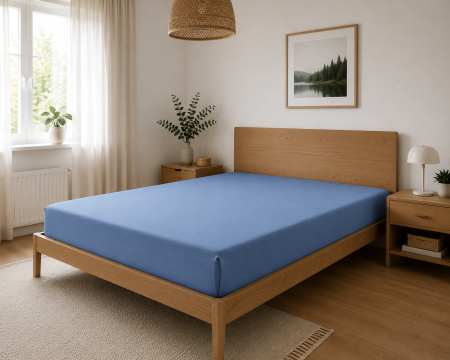 Cearceaf 160x200 - Cearceaf de Pat cu Elastic 160x200 cm din Bumbac Premium – Confort și Fixare Perfectă