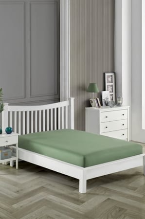 Cearceaf cu elastic - Cearceaf de pat cu elastic 160×200x25 cm, verde