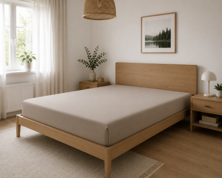 Cearceaf de Pat cu Elastic 160x200 cm din Bumbac Premium – Confort și Fixare Perfectă [0]