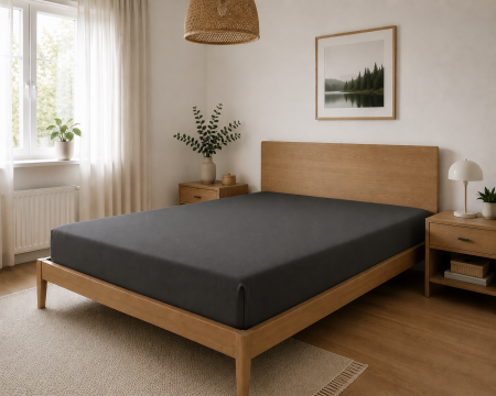 Cearceaf 160x200 - Cearceaf de Pat cu Elastic 160x200 cm din Bumbac Premium – Confort și Fixare Perfectă