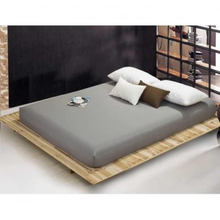 Cearceaf 160x200 - Cearceaf de pat cu elastic 160X200, gri