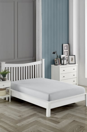 Cearceaf cu elastic - Cearceaf de pat cu elastic 180 x 200 cm,  gri deschis