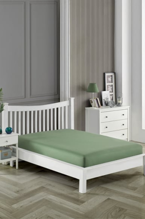 Cearceaf cu elastic - Cearceaf de pat cu elastic 180x200 cm, verde