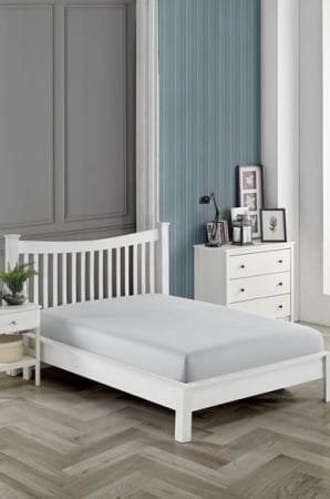 Cearceaf 200x230 - Cearceaf de pat cu elastic 200 x 230 cm,  gri deschis