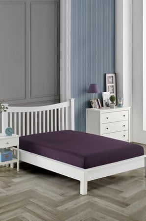 Cearceaf 200x230 - Cearceaf de pat cu elastic 200 x 230 cm, visiniu