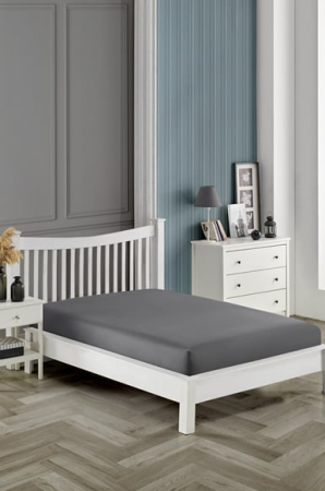 Cearceaf 200x230 - Cearceaf de pat cu elastic 230X200, gri