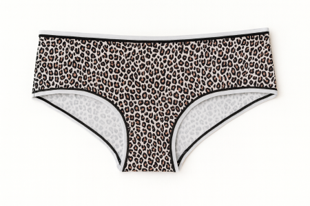 Lenjerie intima - Chilot dama Lemila, model Animal Print alb