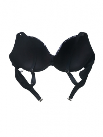 Costum de baie 2 piese, negru cu alb, marime mare [1]