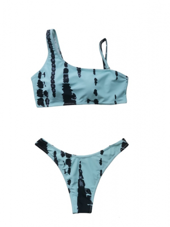 Costum de baie, sutien tip bustiera , slip brazilian cu talie inalta [0]