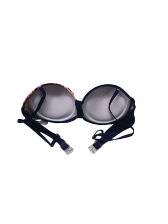 Costum de baie bleumarin, sutien balconet cu push-up si slip brazilian cu snur reglabil [1]