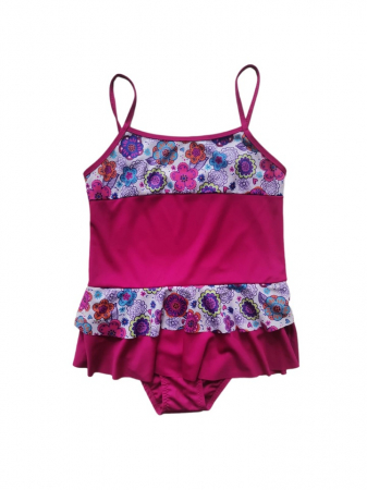 Costume de baie - Costum de Baie Întreg Tip Rochiță pentru Fete, roz