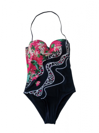 Costum de baie intreg, bleu, cu cupe si bretea reglabila [0]