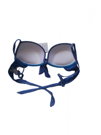 Costum de baie 2 piese albastru cu sclipici [3]