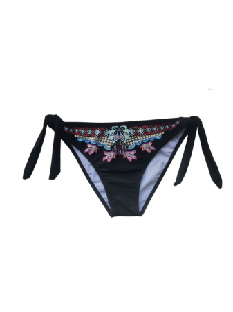 Costum de baie 2 piese negru cu imprimeu [1]