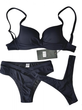 Costum de baie 3 piese, negru [1]