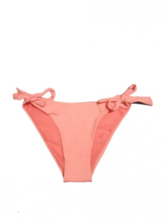 Costum de baie , 3 piese , portocaliu deschis (piersica) , chilot cu talie inalta + chilot normal ,sutien balconet [2]