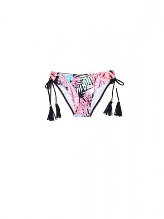 Costum de baie negru, sutien cu pus-up si bretele reglabile, slip clasic cu snur [3]