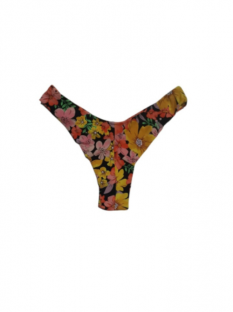 Costum de baie galben, sutien cu pus-up si bretele reglabile, slip brazilian [2]