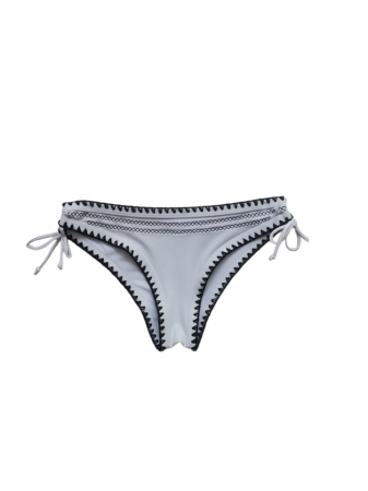 Costum de baie alb, sutien triunghi [2]