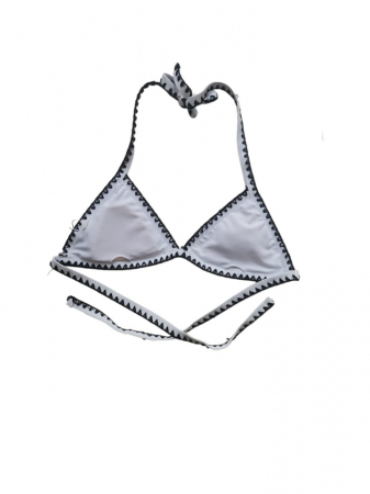 Costum de baie alb, sutien triunghi [1]