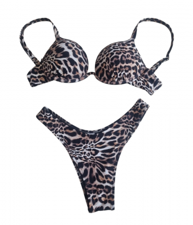 Costum de baie animal print, Sutien cu Push-up și Chilot brazilian [1]