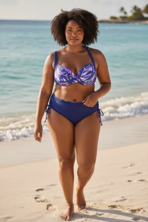 Femei - Costum de baie damă plus size mov 2 piese cu push-up și slip clasic cu talie înaltă