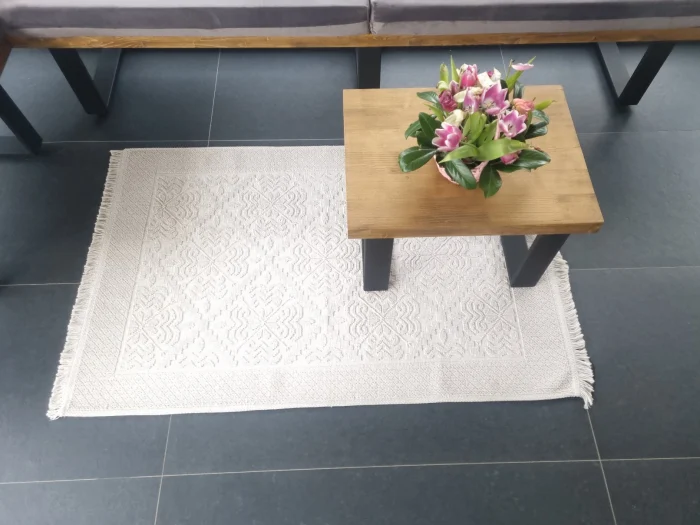 Covor din bumbac bej [2]