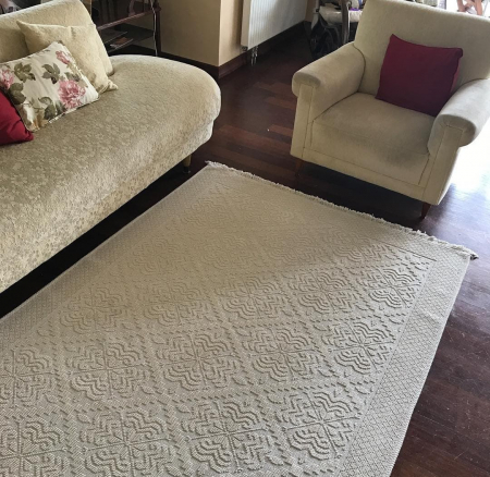 Covor din bumbac bej [5]