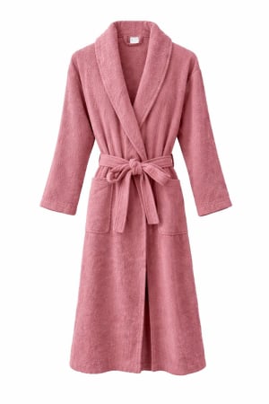 Halate - Halat de baie premium din bumbac 100% – Roz prăfuit, material tip prosop