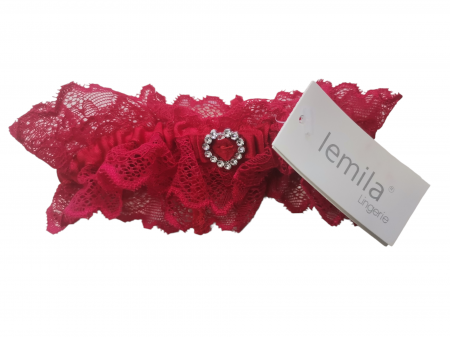 Lenjerie intima - Jartiera din dantela roșie, Lemila