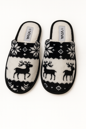 Papuci de casa - Papuci de casa dama cu reni