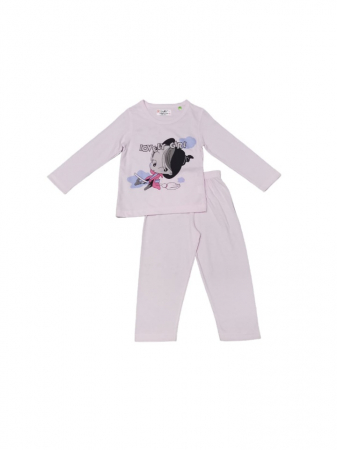 Fete - Pijama din Bumbac pentru Fete, Roz