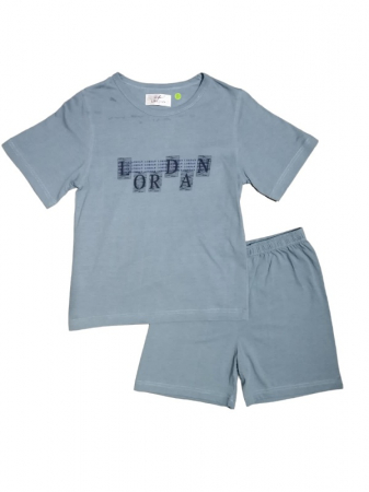 Pijamale - Pijama de Vară pentru Băieți, Albastru Lordan