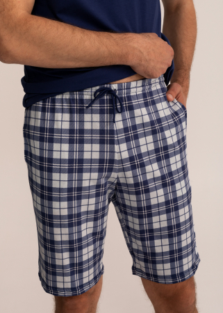Pijama barbati cu pantaloni scurti, Soft&Seven Sofiaman  Bleumarin [2]