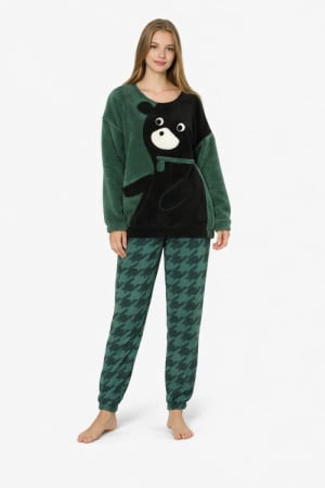 Pijamale Catifea si Cocolino - Pijama dama cocolino, verde