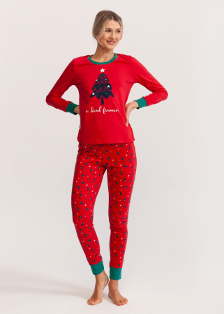 Pijama - Pijama dama rosie cu Brad Soft & Seven BY SOFIAMAN