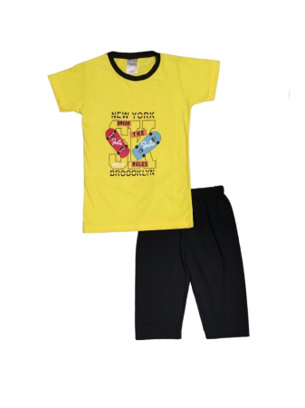 Băieți - Pijama de Vară pentru Băieți, Galben