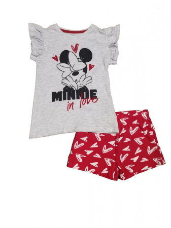 Fete - Pijama de Vară pentru Fete , Minnie Mouse, Gri