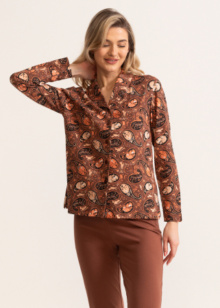 Pijama femei bumbac, Soft&Seven Sofiaman, bluza cu nasturi [5]