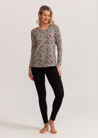Pijama - Pijama femei cu colanti, Soft&Seven Sofiaman, Negru