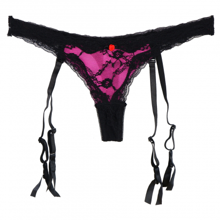 Lenjerie intima - Portjartier cu chilot tanga Lemila